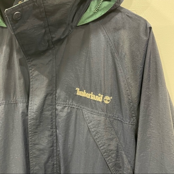 Timberland 1996 Rugged Vintage Blue Jacket Hooded Large - Picture 3 of 8